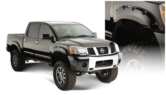 Bushwacker 04-15 Nissan Titan Pocket Style Flares 2pc - Black - My Store