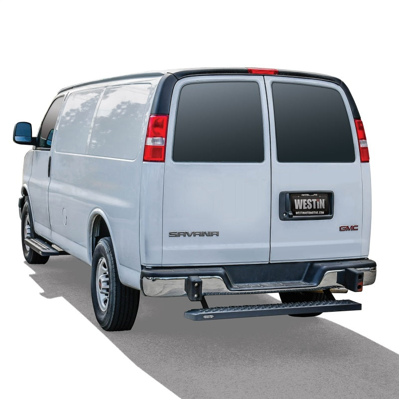 Westin Ford Transit Van 150/250/350 (Single 54in. Pass Door) Grate Steps Running Boards - Tex. Blk - Mammoth Racing -