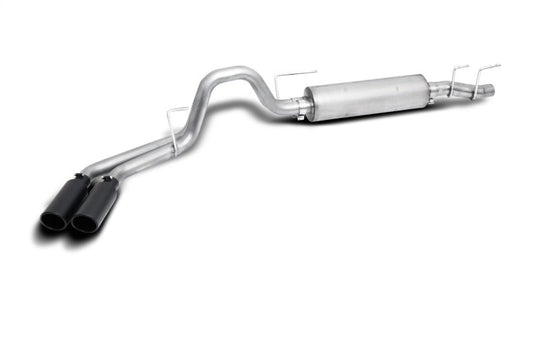 Gibson 21-22 Ford F150 Truck 5.0l 3/2.5in Cat-Back Dual Sport Exhaust System Stainless - Black Elite - Mammoth Racing -