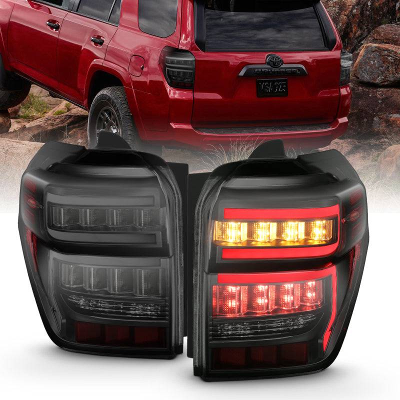 ANZO 2014-2020 Toyota 4Runner T.L Black Housing Smoke Lens Red Light Bar W/Sequential - My Store