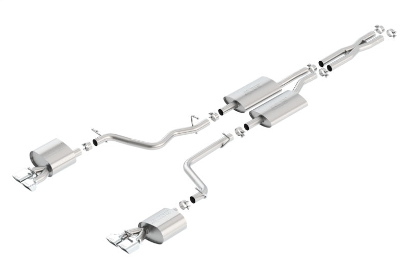 Borla 11-14 Dodge Challenger 3.6L AT/MT RWD 2Dr Single Split Rear Exit Rectangle Tip Catback Exhaust - My Store