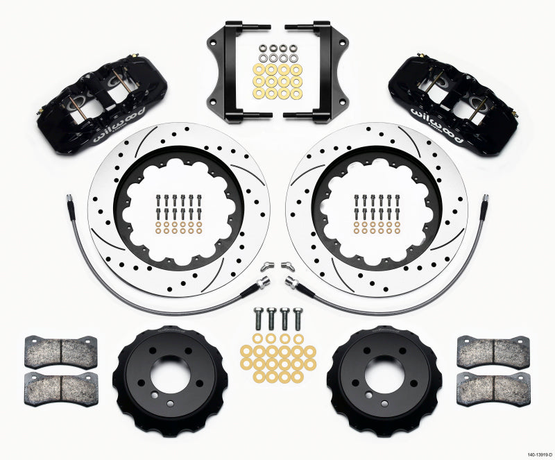 Wilwood Aero6 Front Hat Kit 15.00 Drilled 2007-2011 BMW E90 Series w/Lines - My Store