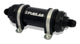 Fuelab 858 In-Line Fuel Filter Long -8AN In/Out 100 Micron Stainless w/Check Valve - Black - Mammoth Racing -
