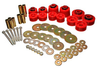 Energy Suspension Body Mount Set - Std. & Extra Cab - Red - Mammoth Racing -