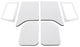DEI 07-18 Jeep Wrangler JK 2-Door Headliner Complete Kit - White - Mammoth Racing -
