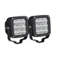 Westin Axis LED Auxiliary Light 4.5 inch x 4.5 inch Square Flood w/3W Osram (Set of 2) - Black - Mammoth Racing -