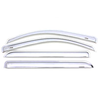 AVS 07-18 Toyota Tundra Crewmax Ventvisor Outside Mount Front & Rear Window Deflectors 4pc - Chrome - Mammoth Racing -