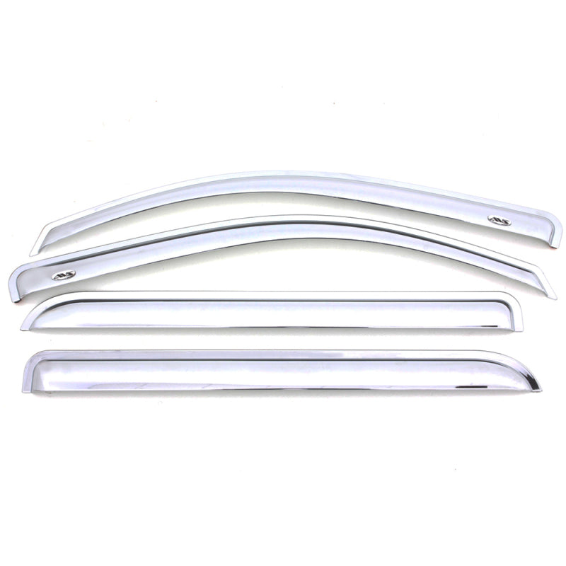 AVS 15-18 Cadillac Escalade ESV Ventvisor Outside Mount Front & Rear Window Deflectors 4pc - Chrome - Mammoth Racing -
