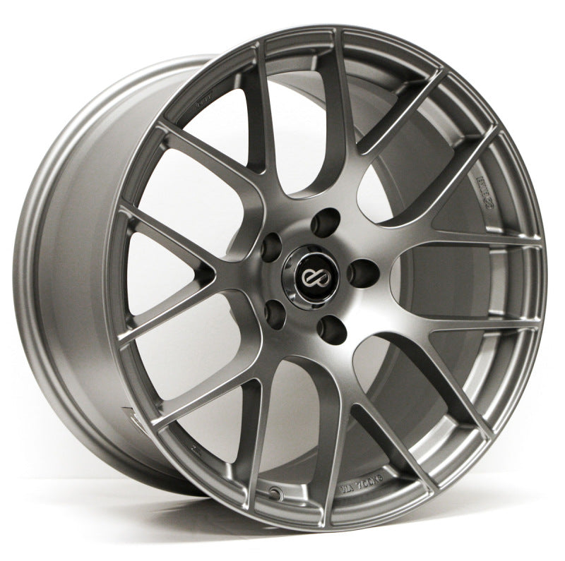 Enkei Raijin 18x8 45mm Offset 5x114.3 Bolt Pattern 72.6 Bore Dia Titanium Gray Wheel *Min Qty 60* - Mammoth Racing -