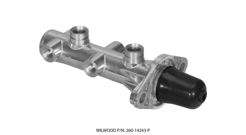 Wilwood Tandem Remote Master Cylinder - 1in Bore Ball Burnished - My Store