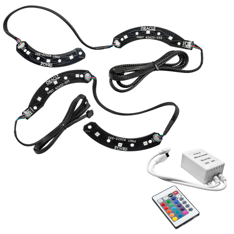 Oracle 14-15 Chevy Camaro RS Headlight DRL Upgrade Kit - ColorSHIFT w/ Simple Controller - Mammoth Racing -