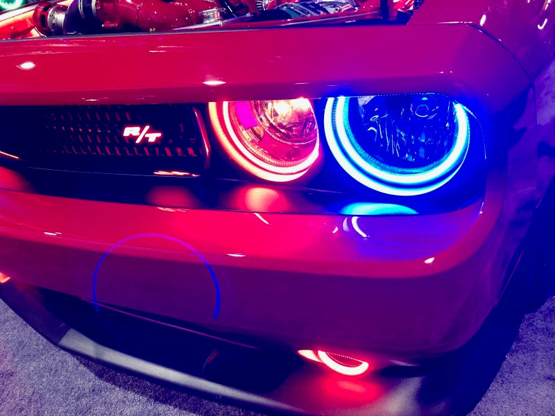 Oracle 08-14 Dodge Challenger Dynamic Surface Mount Headlight Halo Kit - ColorSHIFT - Dynamic - Mammoth Racing -