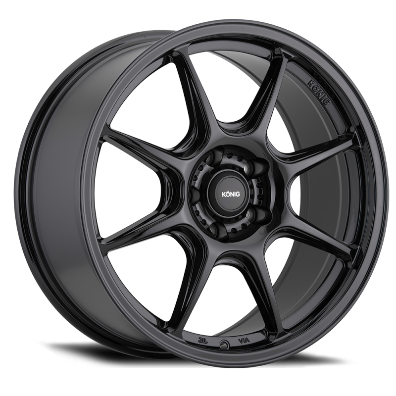 Konig Lockout 18x8.5 5x112 Et43 Gloss Black - Mammoth Racing -