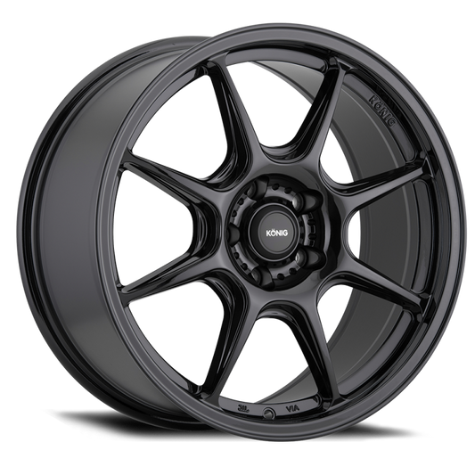 Konig Lockout 18x8.5 5x112 Et43 Gloss Black - Mammoth Racing -