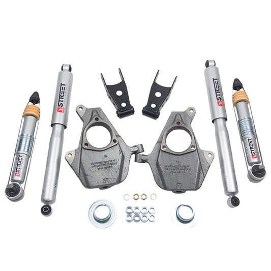 Belltech Lowering KIT 16.5-18 Chevy Silverado/Sierra All Cab 2in F / 2or3in R w/ Street Perf Shocks - Mammoth Racing -