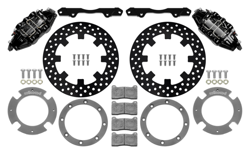 Wilwood 17-21 Can-Am X3rs Black 6-Piston Front Kit 11.25in - Drilled Rotors - My Store