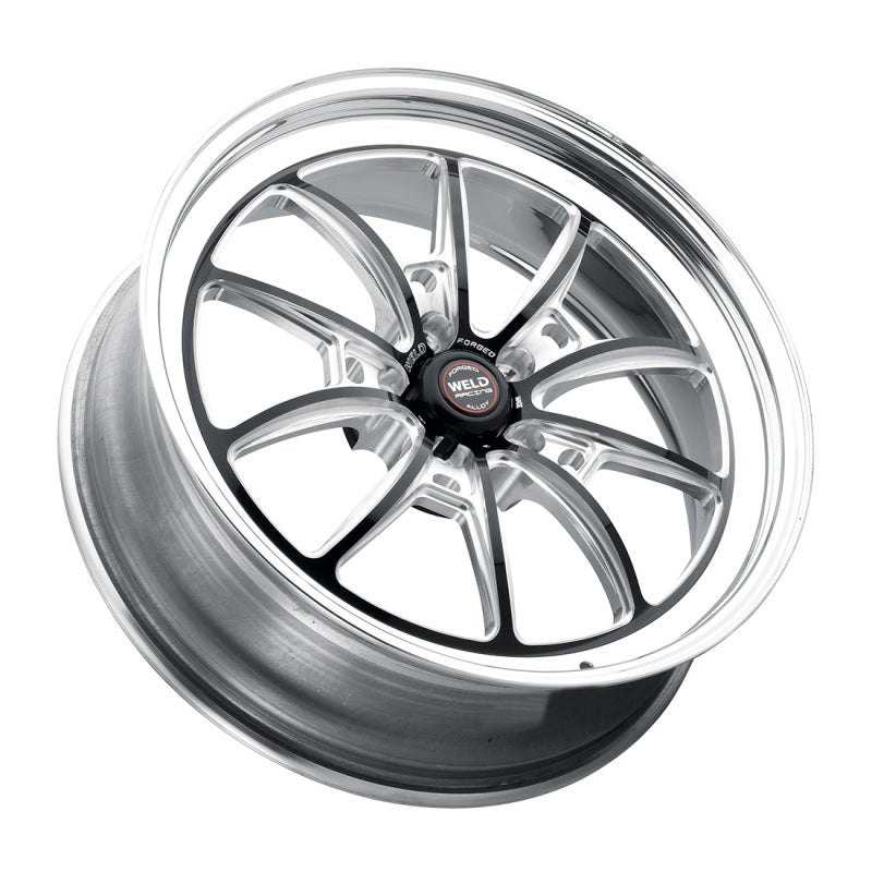 Weld S80 18x9 / 5x115 BP / 6.1in BS Black Wheel (High Pad) - Non-Beadlock - Mammoth Racing -