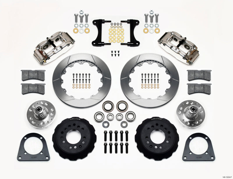 Wilwood Narrow Superlite 6R Front Hub Kit 12.88in Polished Tci-ifs 71-78 (Pinto Based) - Mammoth Racing -