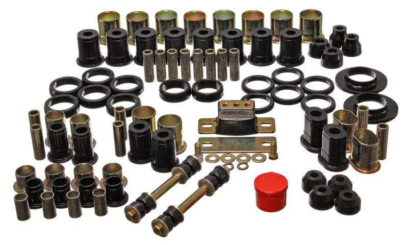 Energy Suspension 66-72 Oldsmobile Cutlass/442/F-85/Europa Black Hyper-flex Master Bushing Set - Mammoth Racing -