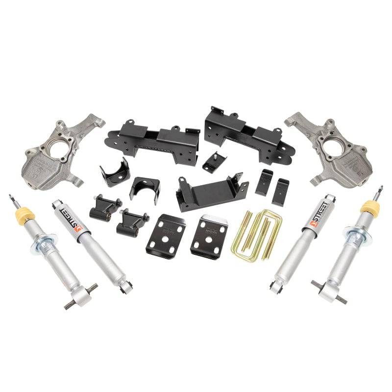 Belltech Lowering KIT 2019 Chevrolet Silverado / GMC Sierra 1500 2WD All Cab - 2-4in Fr / 6in R - Mammoth Racing -