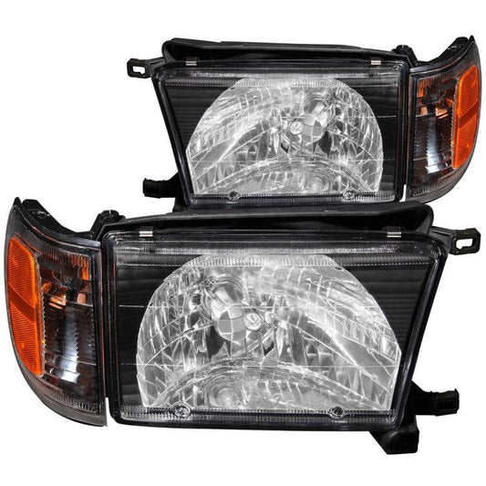 ANZO 1999-2002 Toyota 4Runner Crystal Headlights Black - My Store