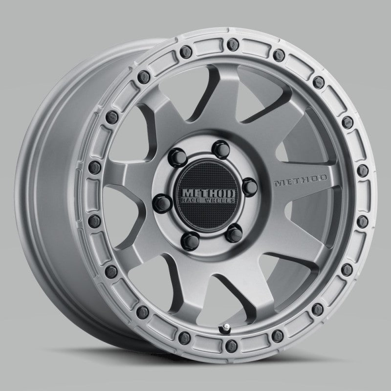 Method Mr317 18x9 +18mm Offset 6x5.5 106.25mm CB Matte Titanium Wheel - Mammoth Racing -