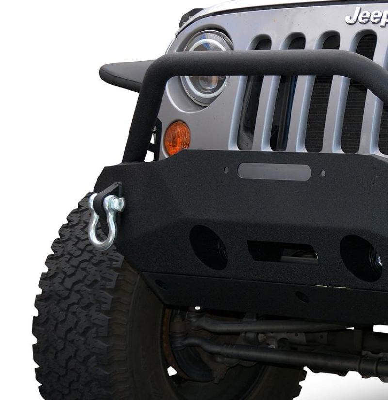 DV8 Offroad 07-18 Jeep Wrangler JK FS-16 Steel Stubby Front Bumper w/ Fog Lights - Mammoth Racing -