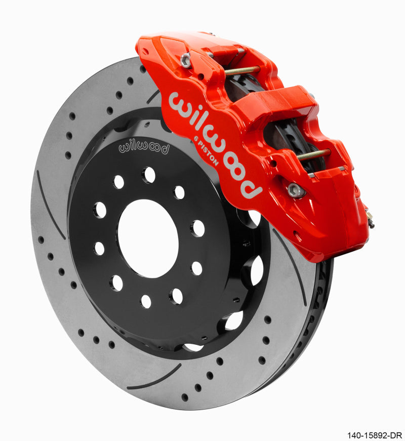 Wilwood Aero6 Front Hat Kit 14.00 Red 2018-Up Jeep JL SRP w/Lines - My Store