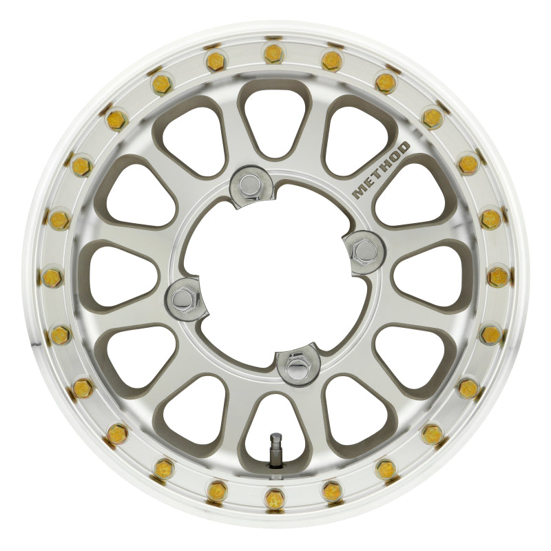 Method Mr401-r UTV Beadlock 15x5 2.5+2.5/0mm Offset 4x156 127mm CB Raw Machined w/BH-H24100 Wheel - Mammoth Racing -