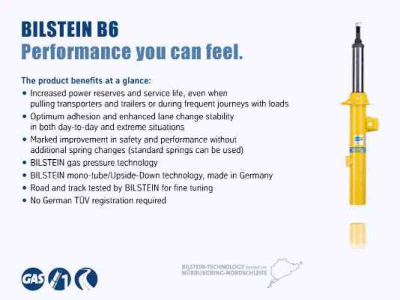 Bilstein B6 12-17 Mercedes-Benz CLS550 (w/o Air Suspension) Front Monotube Strut Assembly - Mammoth Racing -
