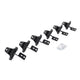 Go Rhino 18-22 Jeep Wrangler JLU 4DR Mounting Brackets (V-Series V3/rb10 Slim/RB20 Slim) - Tex. Blk - Mammoth Racing -