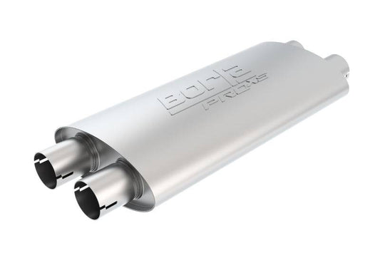 Borla Universal ProXS Muffler - Oval Dual/Dual Inlet/Outlet 2.5in Tubing 19inx4inx9.5in Case - Mammoth Racing -