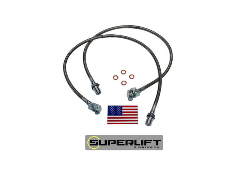 Superlift 71-78 GM Pickup/Blazer/Suburbanwith 8-12in Lift Kit (Pair) Bullet Proof Brake Hoses - Mammoth Racing -