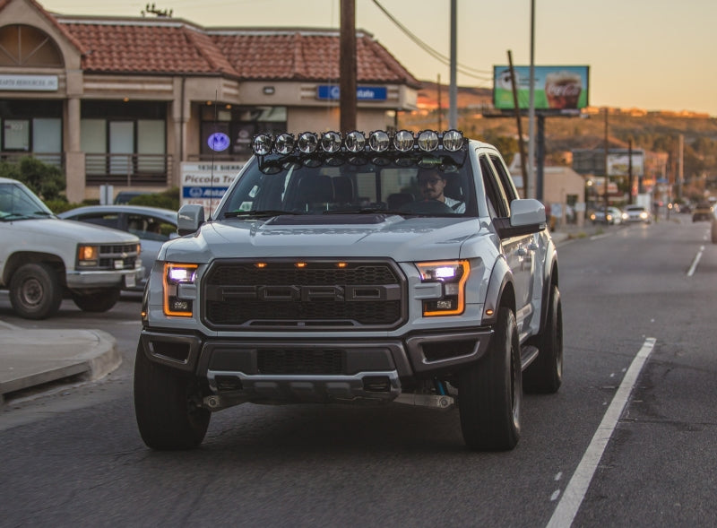 KC HiLiTES 17-18 Ford Raptor 57in. Pro6 Gravity LED 9-Light 180w Combo Beam Overhead Light Bar Sys - Mammoth Racing -