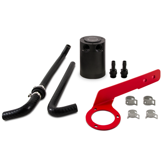 Mishimoto 2018+ Honda Accord 2.0T Baffled Oil Catch Can PCV Side - Red - Mammoth Racing -