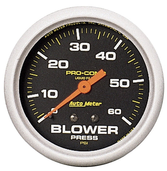 Autometer Blower Pressure w/ Memory 60psi Liquid Filled Mechanical Boost Gauge - My Store