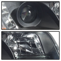 Spyder Audi A6 02-04 Projector Headlights Halogen Model Only - DRL Black PRO-YD-ADA601-DRL-BK - Mammoth Racing -