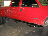 N-Fab Nerf Step 92-00 Chevy-GMC 2500/3500 Crew Cab 8ft Bed - Gloss Black - Bed Access - 3in - Mammoth Racing -