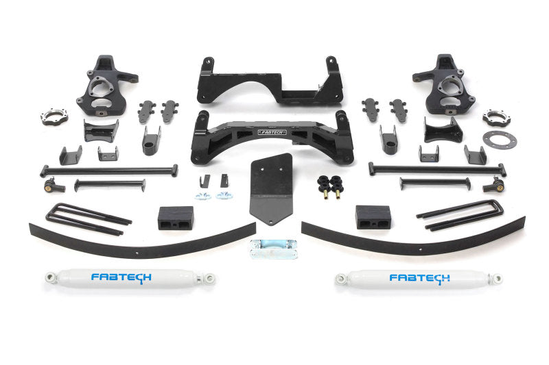 Fabtech 07-13 GM K1500 P/U w/o Autoride 4WD 6in Basic Sys w/Perf Shks - Mammoth Racing -