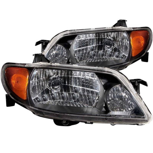 ANZO 2001-2003 Mazda Protege Crystal Headlights Black - My Store