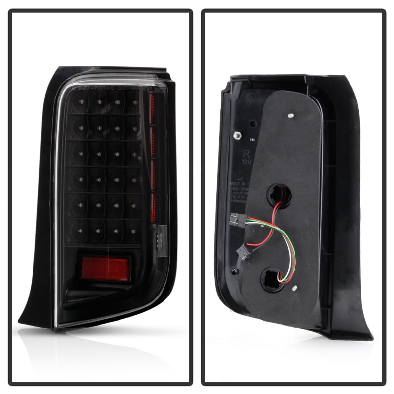 Xtune Scion Xb 08-10 LED Tail Lights Black ALT-ON-TSXB08-LED-BK - Mammoth Racing -
