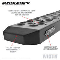 Westin Grate Steps Running Boards 90 in - Textured Black - Mammoth Racing -