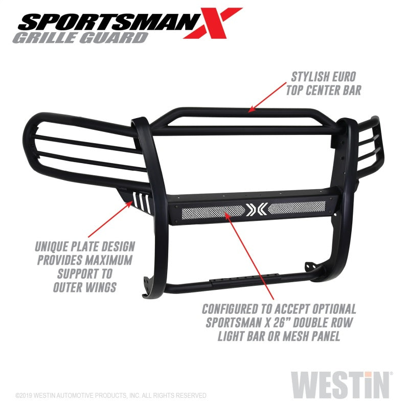 Westin 16-21 Toyota Tacoma Sportsman X Grille Guard - Tex. Blk - Mammoth Racing -
