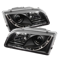 Spyder Volvo S40 97-03 Projector Headlights DRL Black High H1 Low H1 PRO-YD-VOS4097-DRL-BK - Mammoth Racing -