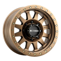 Method Mr304 Double Standard 17x8.5 0mm Offset 8x6.5 130.81mm CB Method Bronze Wheel - Mammoth Racing -