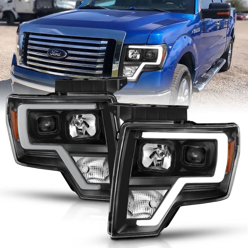 ANZO 2009-2014 Ford F-150 Projector Light Bar H.L Black Amber - My Store