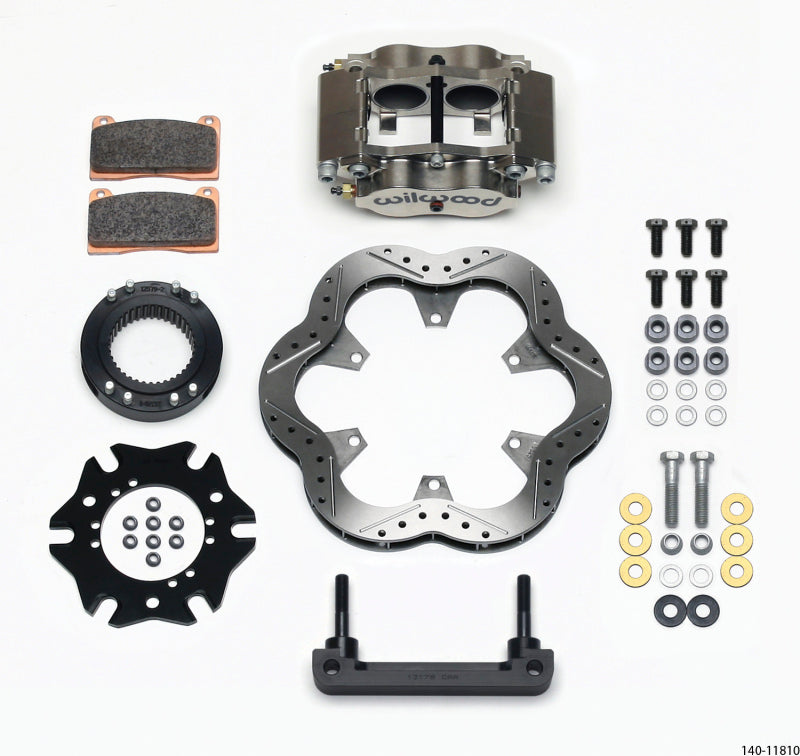 Wilwood Billet Narrow Dynalite Radial Mount Rear Inboard Midget Kit 10.50in SuperAlloy Vented Rotor - Mammoth Racing -