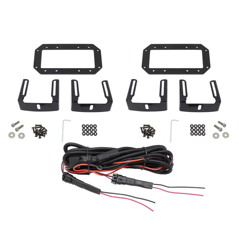 Westin HDX Flush Mount B-FORCE LED Light Kit (Set of 2) w/wiring harness - Black - Mammoth Racing -