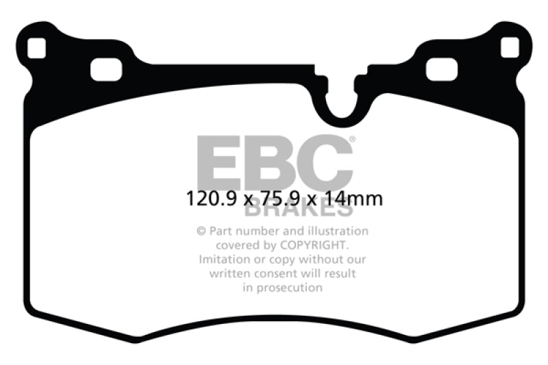 EBC 09-14 Mini Hardtop 1.6 Turbo J.C Works Redstuff Front Brake Pads - My Store