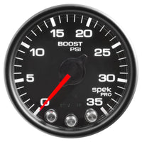 Autometer Spek-Pro Gauge Boost 2 1/16in 35psi Stepper Motor W/Peak & Warn Black/Black - My Store